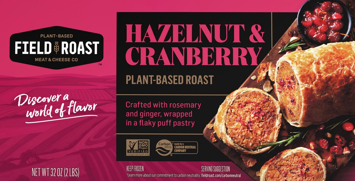 slide 2 of 5, Field Roast Plant-Based Roast, Hazelnut & Cranberry, 2 lb