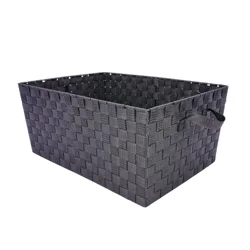 Havenstay Extra Large Woven Strap Tote Black