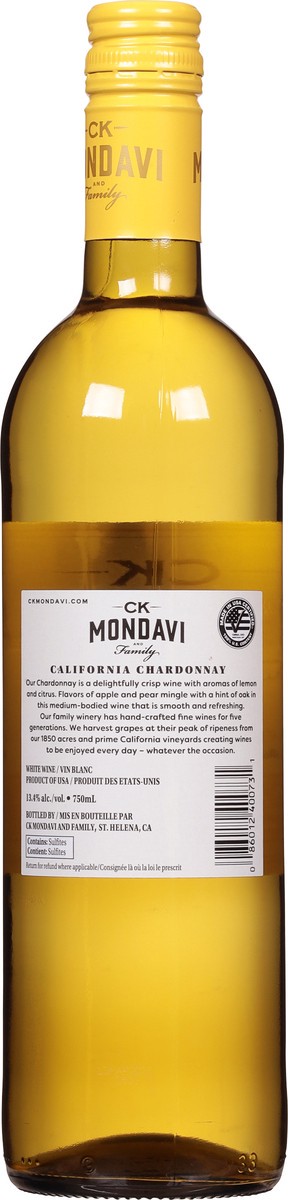 slide 8 of 11, CK Mondavi and Family California Chardonnay 750 ml, 750 ml