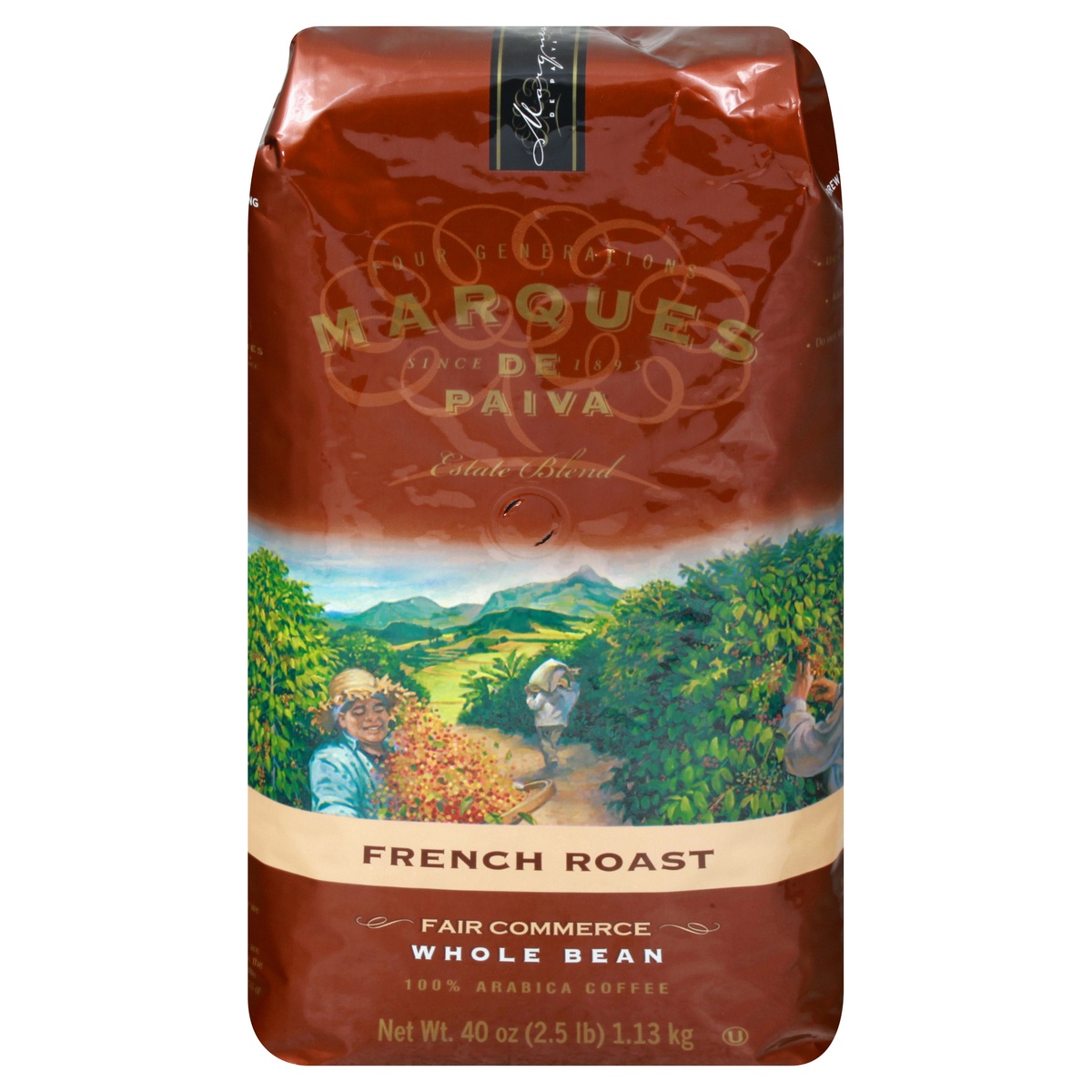 slide 1 of 1, Marques de Paiva 100% Arabica Whole Bean French Roast Coffee 40 oz, 40 oz