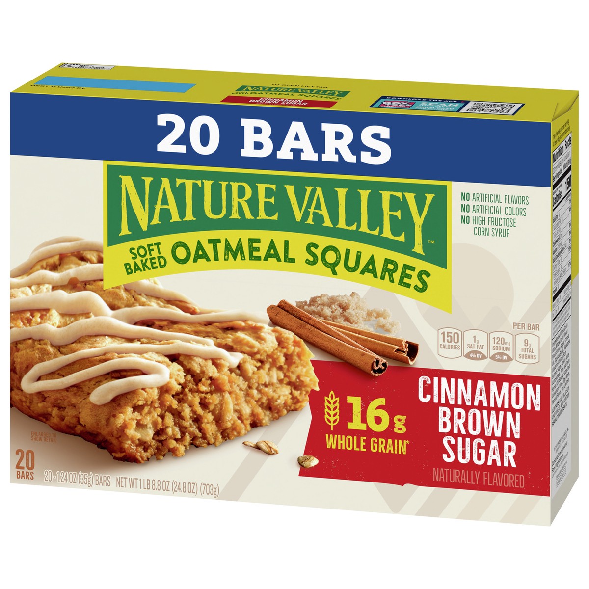 slide 11 of 13, Nature Valley Soft-Baked Oatmeal Squares, Cinnamon Brown Sugar, 20 Count, 24.8 OZ, 24.8 oz