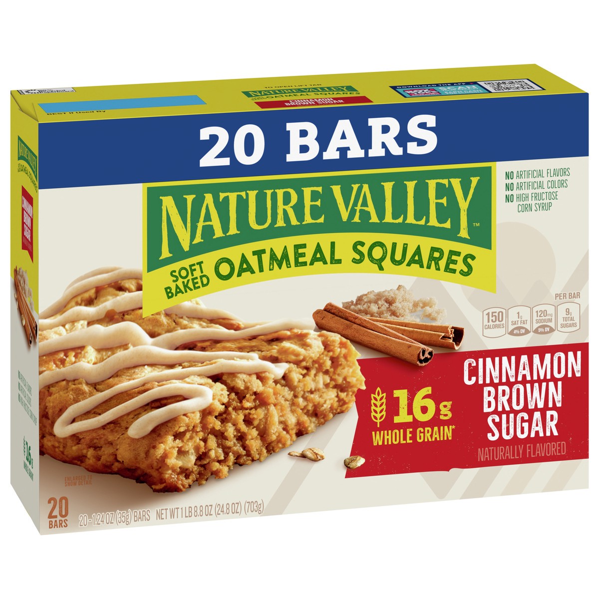 slide 3 of 13, Nature Valley Soft-Baked Oatmeal Squares, Cinnamon Brown Sugar, 20 Count, 24.8 OZ, 24.8 oz