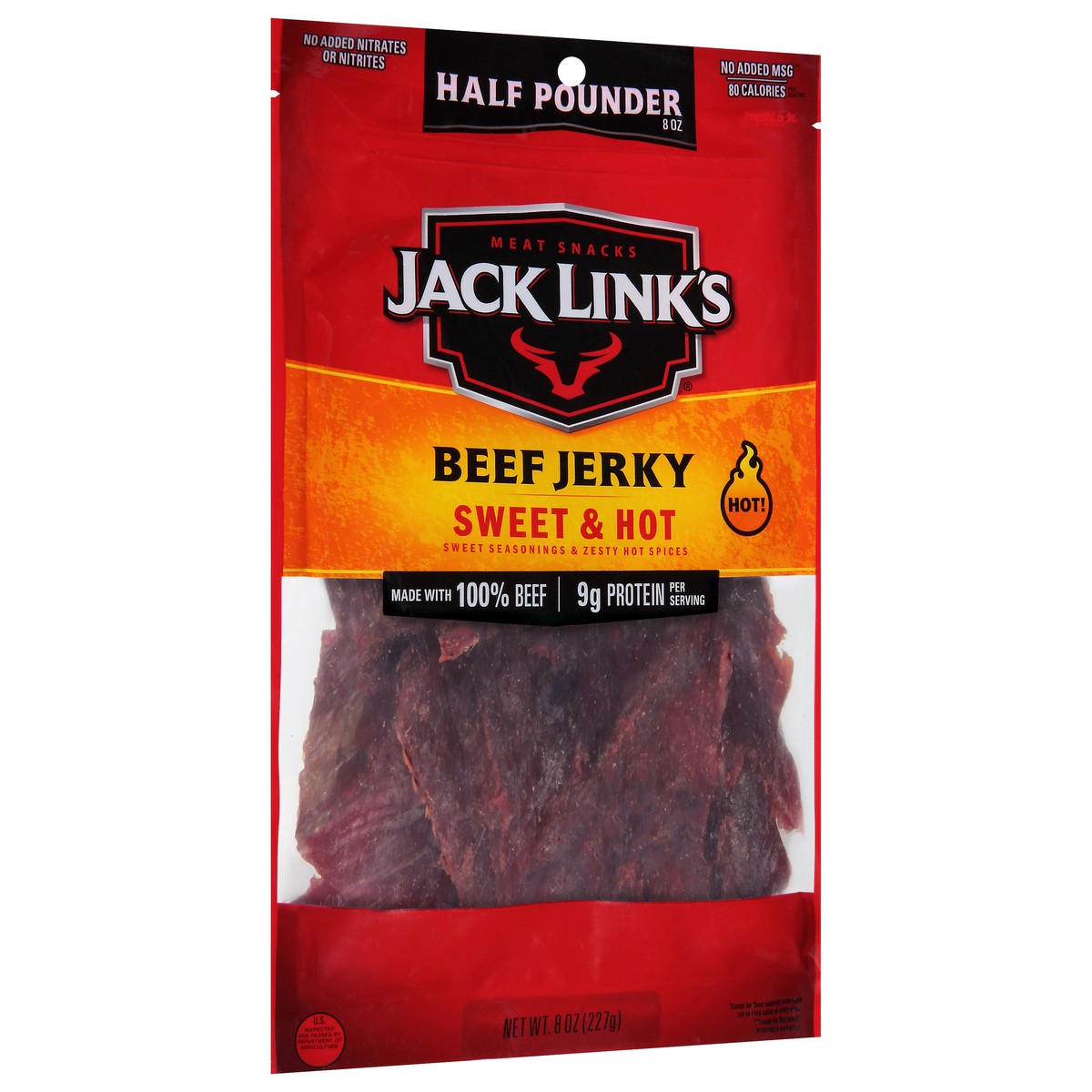 slide 7 of 11, Jack Link's Sweet & Hot Beef Jerky Family Size, 8 oz