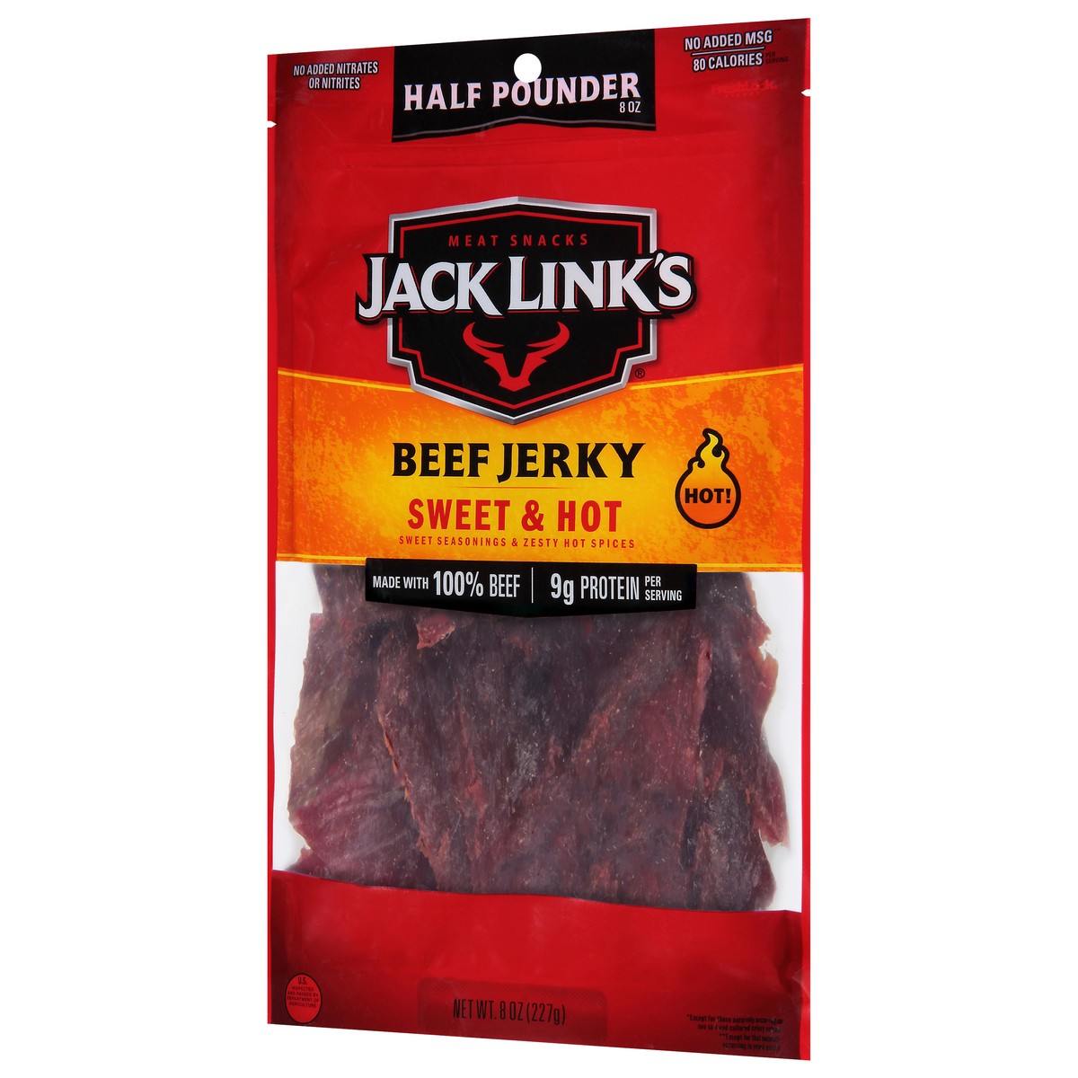 slide 8 of 11, Jack Link's Sweet & Hot Beef Jerky Family Size, 8 oz