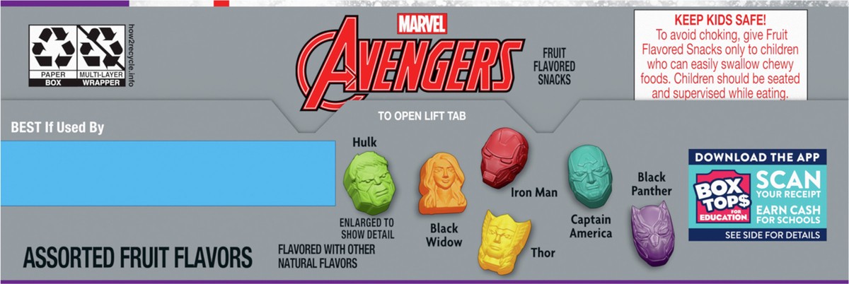 slide 3 of 9, Betty Crocker Avengers Fruit Flavored Snacks, Treat Pouches, Value Pack, 22 ct, 22 ct