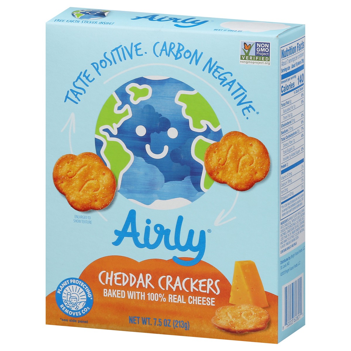slide 6 of 9, Airly Cheddar Oat Crackers, 7.5 oz