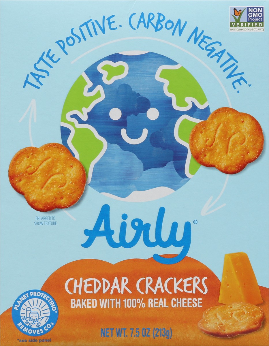 slide 8 of 9, Airly Cheddar Oat Crackers, 7.5 oz