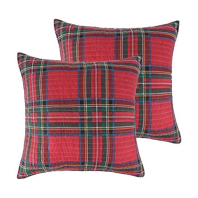 slide 1 of 3, Levtex Home Spencer Plaid European Pillow Shams, 2 ct