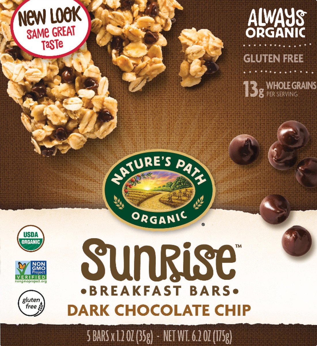 slide 4 of 5, Nature's Path Organic Natures Path Dark Chocolate Chip Chewy Granola Bar, 6.17 oz