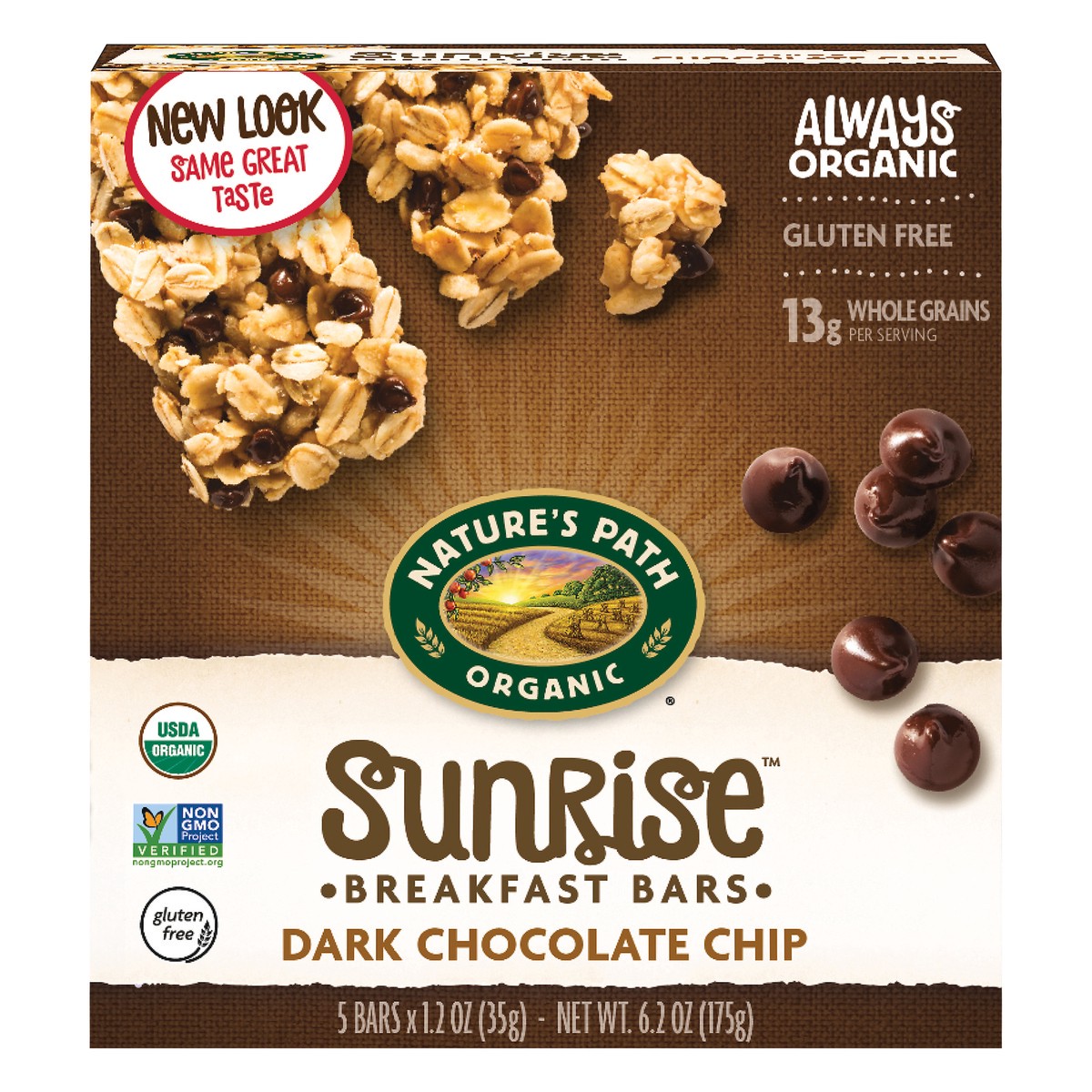 slide 1 of 5, Nature's Path Organic Natures Path Dark Chocolate Chip Chewy Granola Bar, 6.17 oz