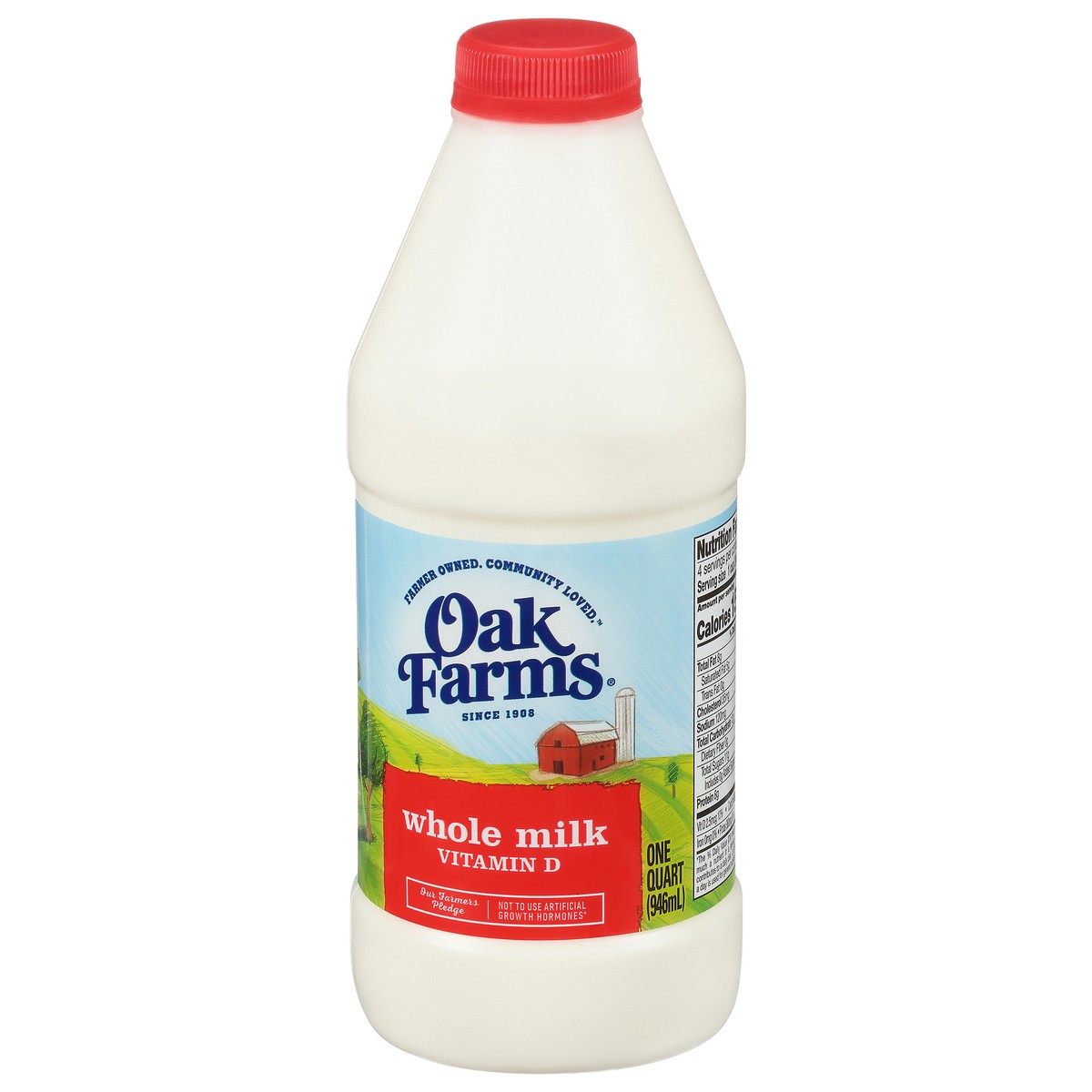 slide 3 of 14, Oak Farms Whole Milk 1 Qt, 1 qt