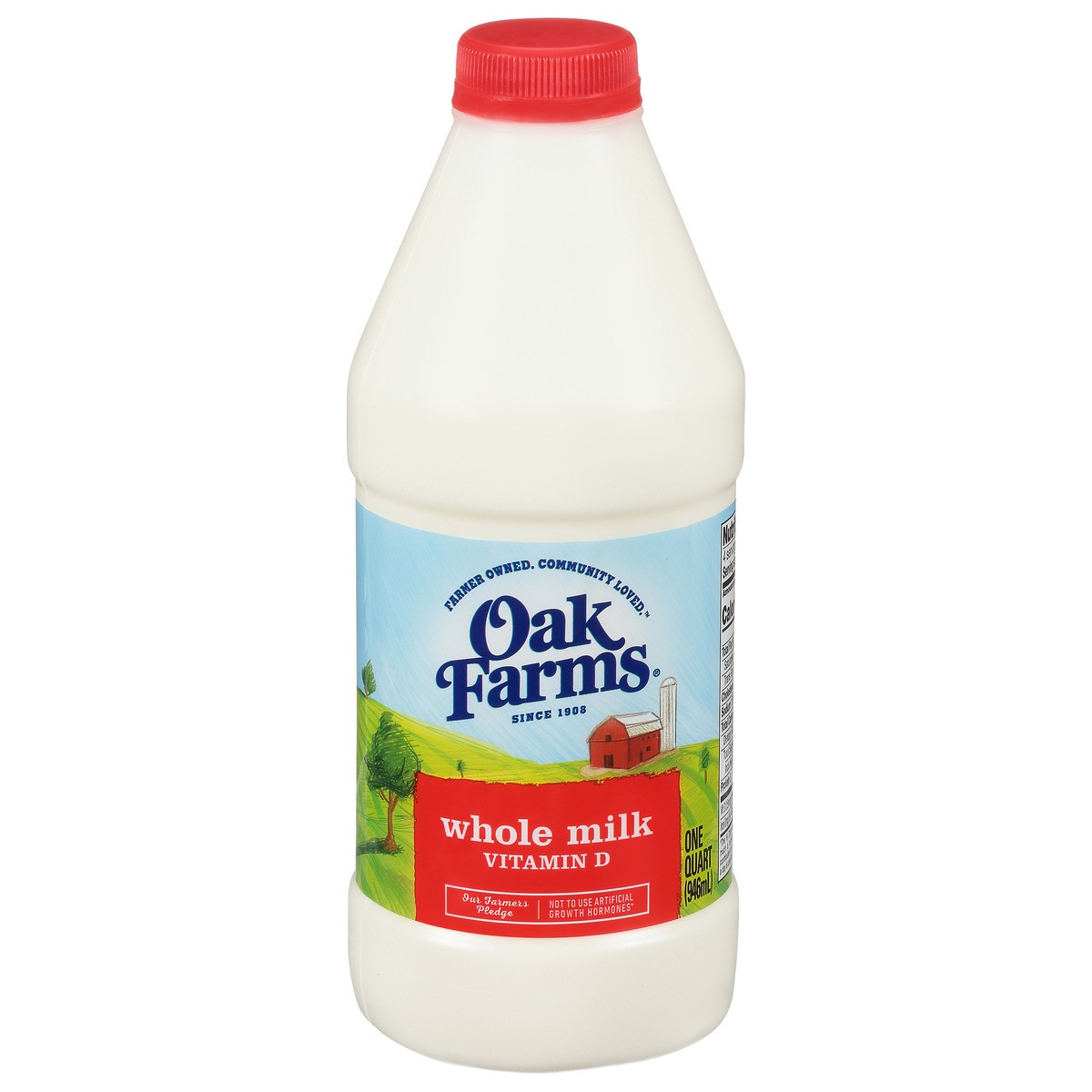 slide 1 of 14, Oak Farms Whole Milk 1 Qt, 1 qt