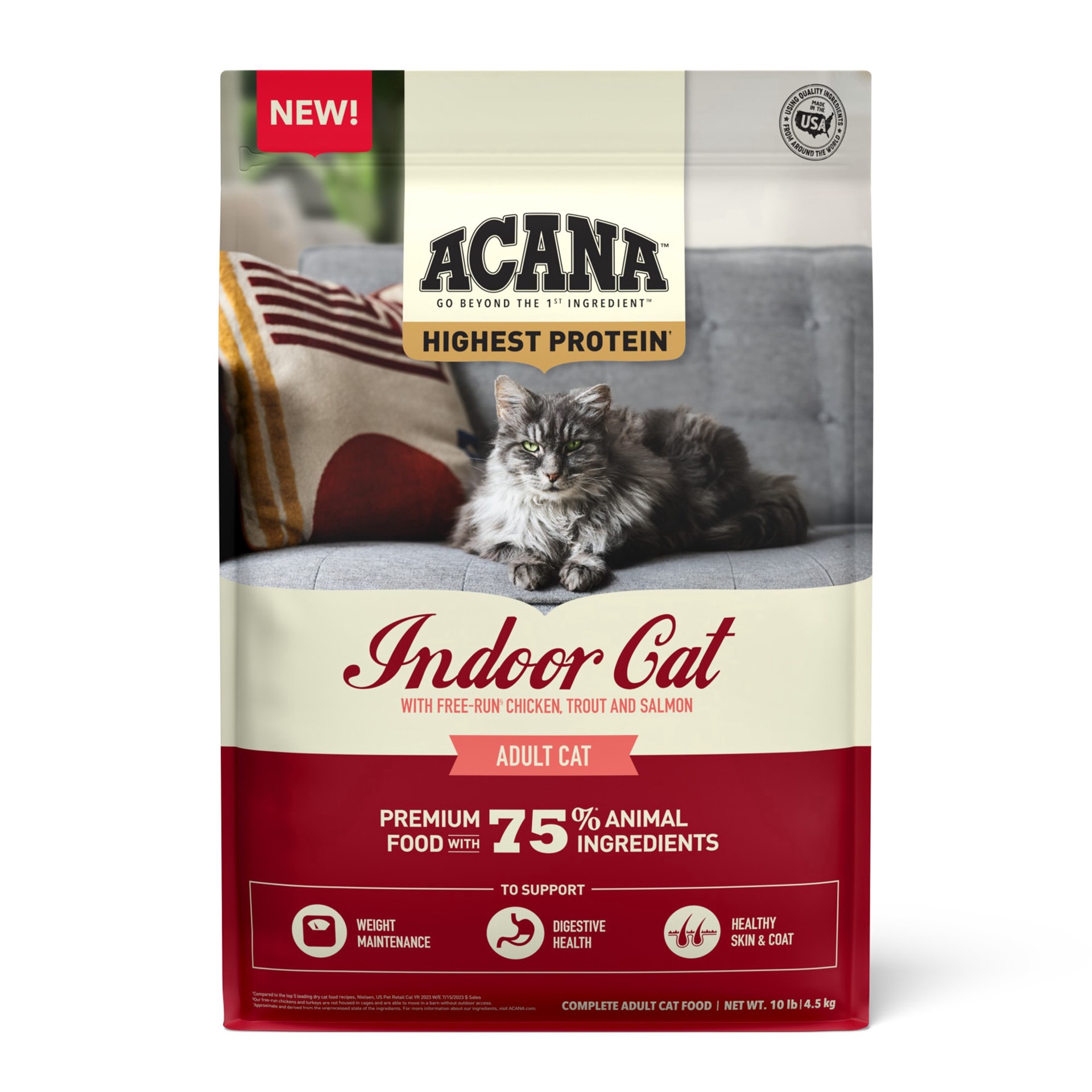 slide 1 of 1, ACANA Indoor Cat 10LB, 10 lb