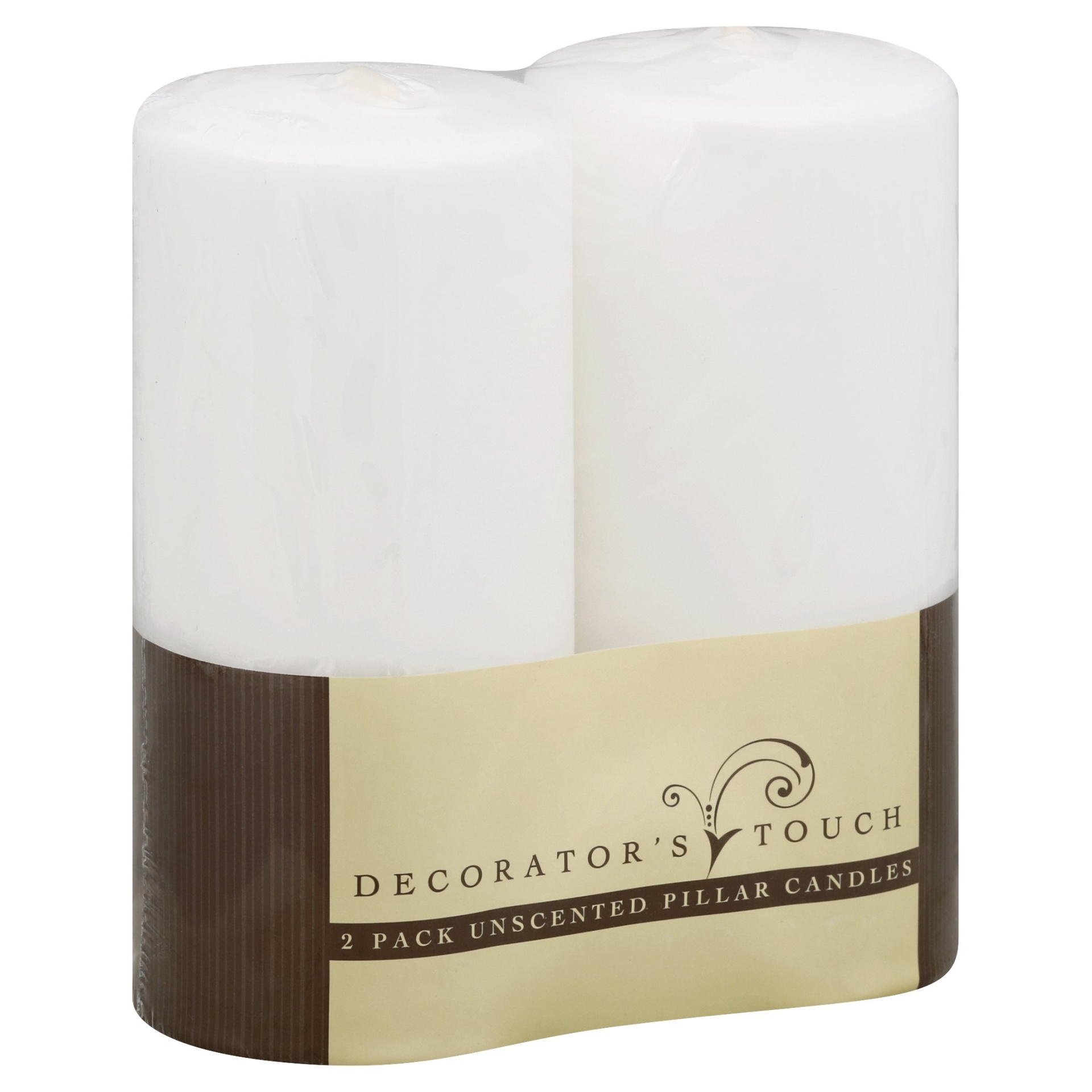 slide 1 of 1, Decorator's Touch Pillar Candle, 2 ct