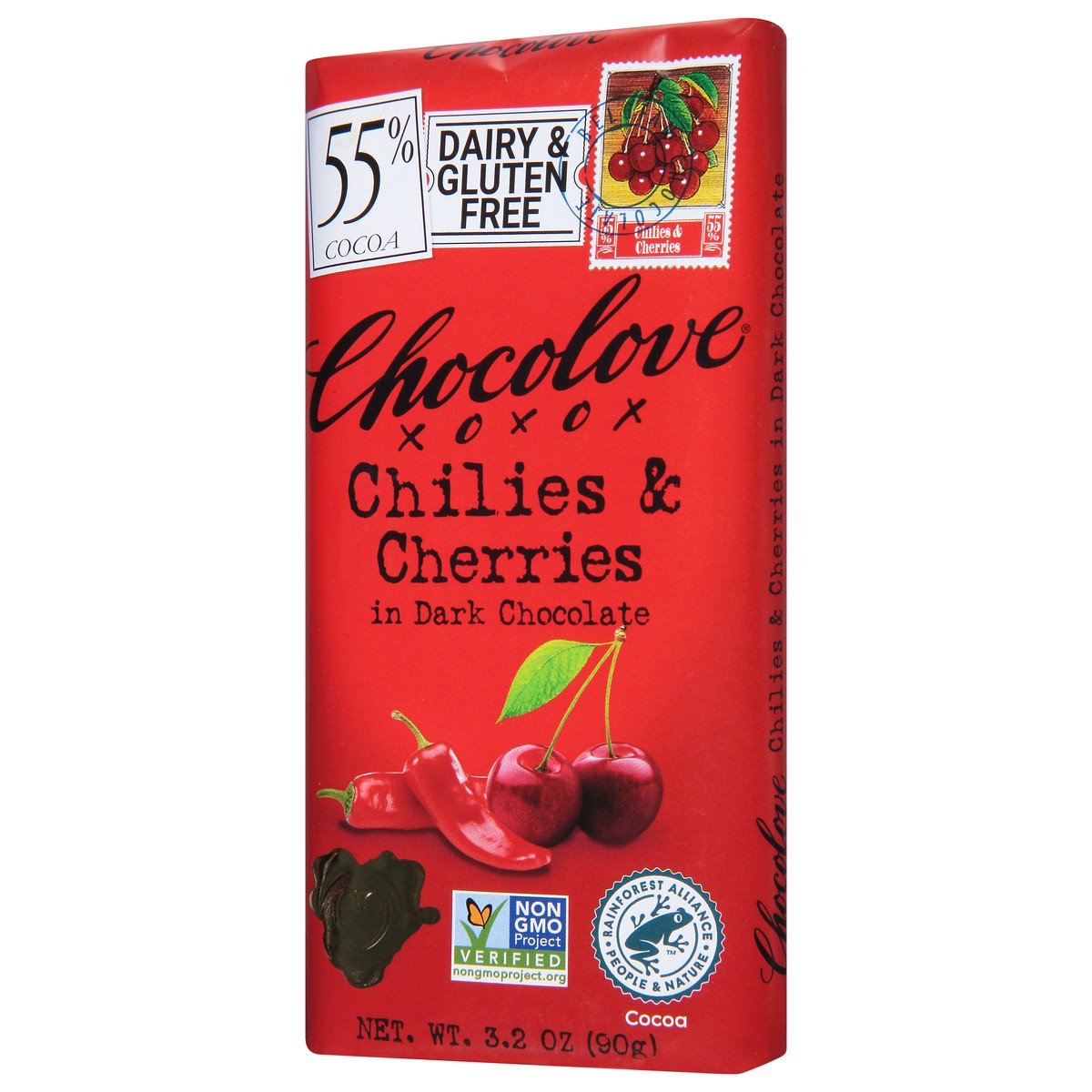 slide 6 of 9, Chocolove in Dark Chocolate Chilies & Cherries 3.2 oz, 3.2 oz