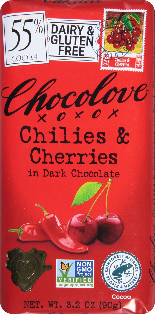 slide 7 of 9, Chocolove in Dark Chocolate Chilies & Cherries 3.2 oz, 3.2 oz