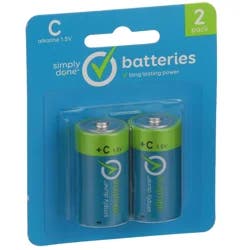 Simply Done C Alkaline 1.5V Batteries
