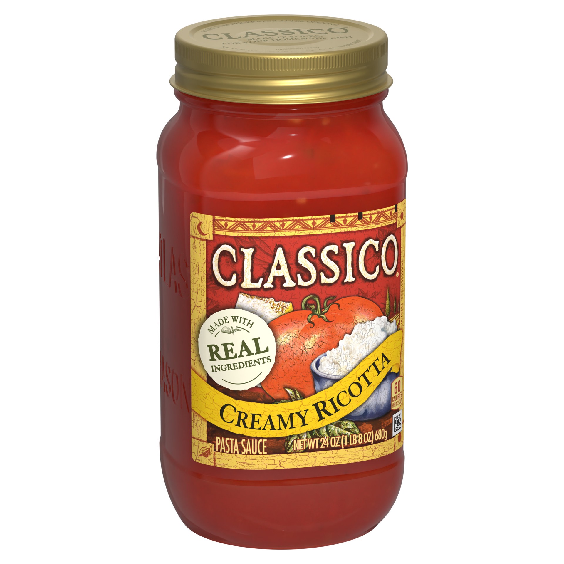 slide 4 of 5, Classico Creamy Ricotta Pasta Sauce, 24 oz Jar, 24 oz