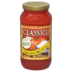 Classico Creamy Ricotta Pasta Sauce, 24 oz Jar