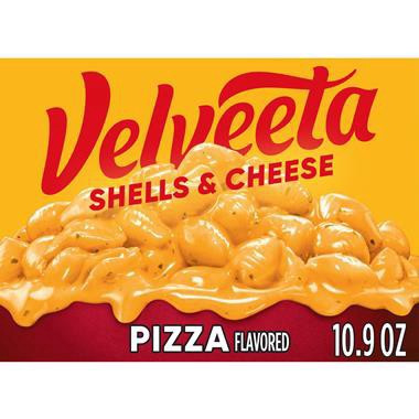 slide 1 of 1, Velveeta Pizza Flavored Shells & Cheese with Shell Pasta, Cheese Sauce and Seasoning, 10.9 oz Box, 10.9 oz