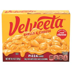 Velveeta Shells and Cheese Pizza Flavored Mac and Cheese, 1 Box, for Easy Dinner or Dinner Sides, Made with Real Cheese, 10.9 oz