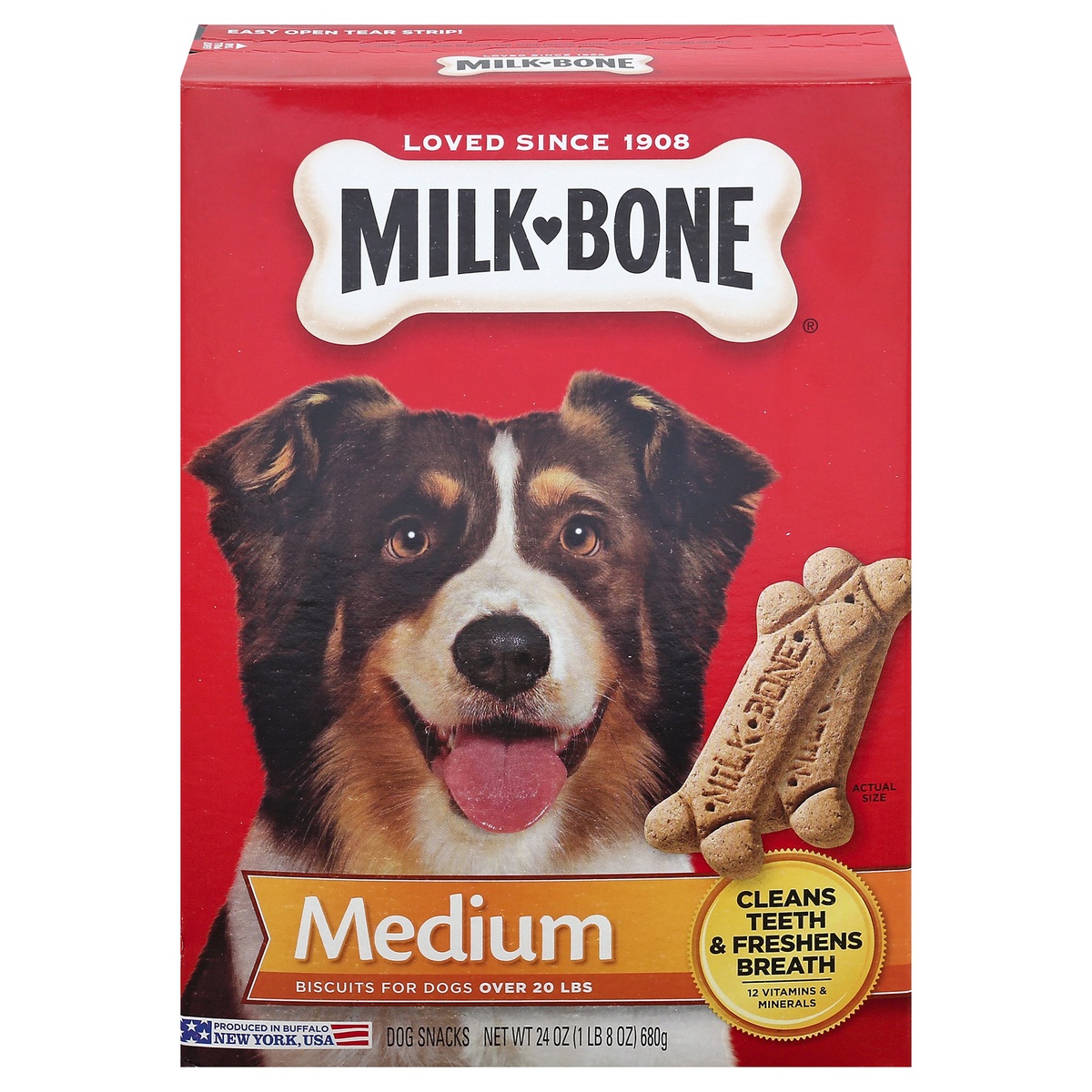 slide 1 of 7, Milk-Bone Medium Dog Treats, 24 oz