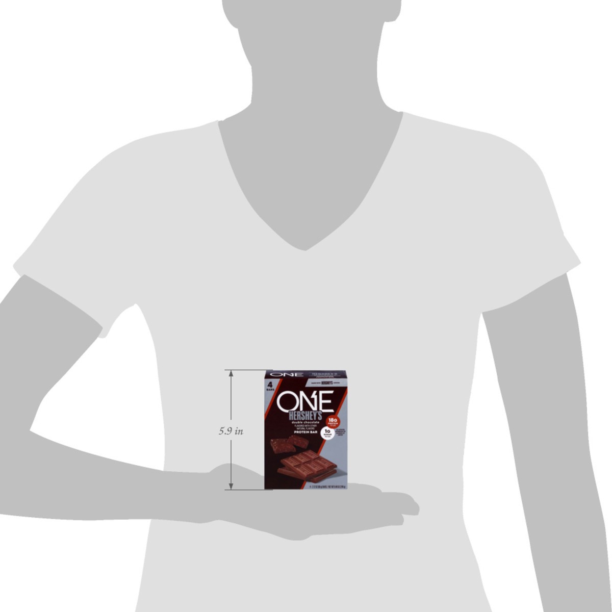 slide 15 of 15, One Hershey's Double Chocolate Protein Bar 4 - 2.12 oz Bars, 4 ct