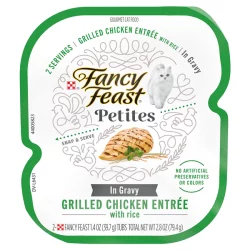 Fancy Feast Purina Fancy Feast Petites Gourmet Gravy Wet Cat Food, Petites Grilled Chicken With Rice Entree
