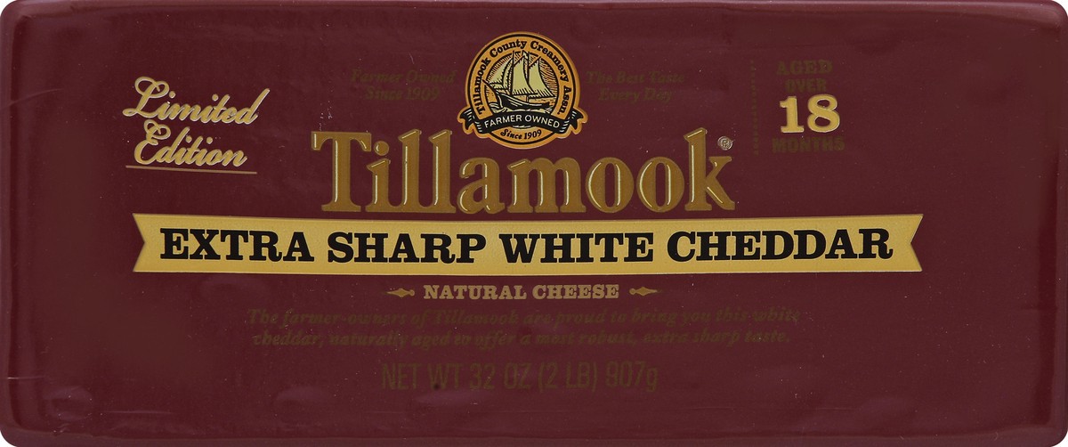 slide 5 of 5, Tillamook Extra Sharp White Cheddar, 32 oz