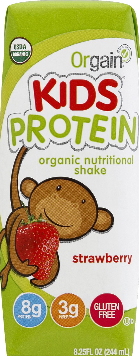 slide 3 of 4, Orgain Organic Kids Nutritional Shake,22 Vitamins & Minerals, Strawberry- 8.25 fl oz, 8.25 fl oz