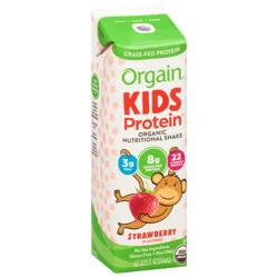 Orgain Kids Protein Organic Strawberry Flavored Nutritional Shake 8.25 fl oz