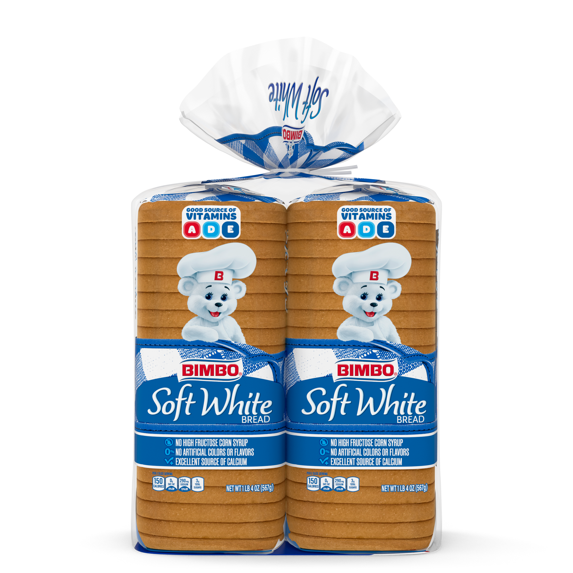 slide 1 of 1, Bimbo Soft White Bread Family Pack, Twin Pack, 40 oz, 2 ct