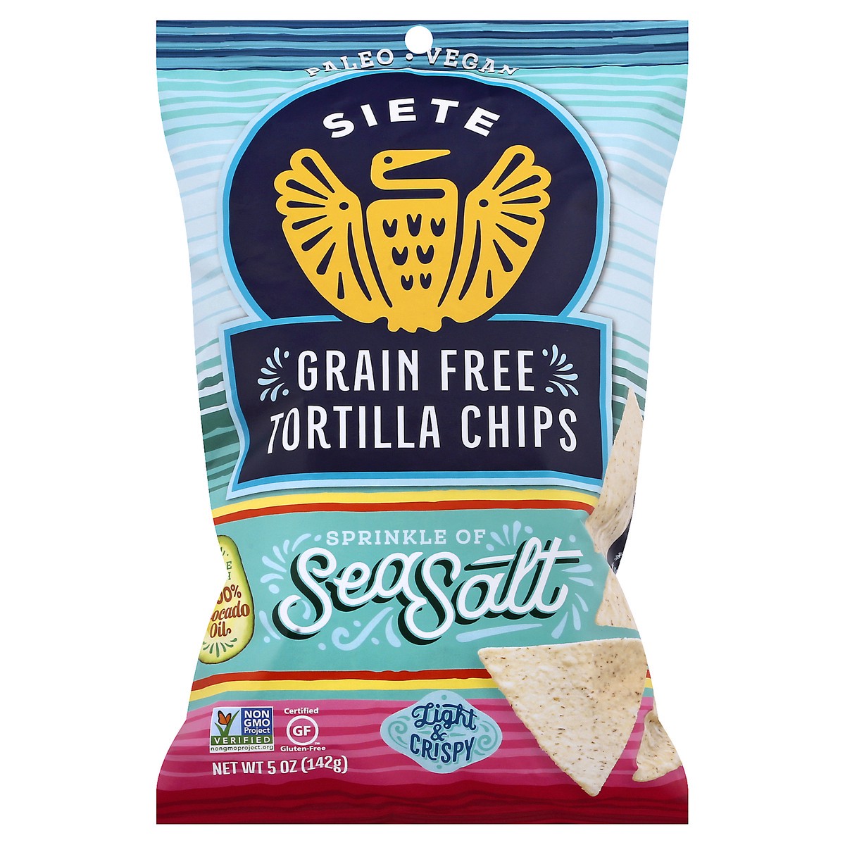 slide 1 of 13, Siete Grain Free Sea Salt Tortilla Chips, 5 oz