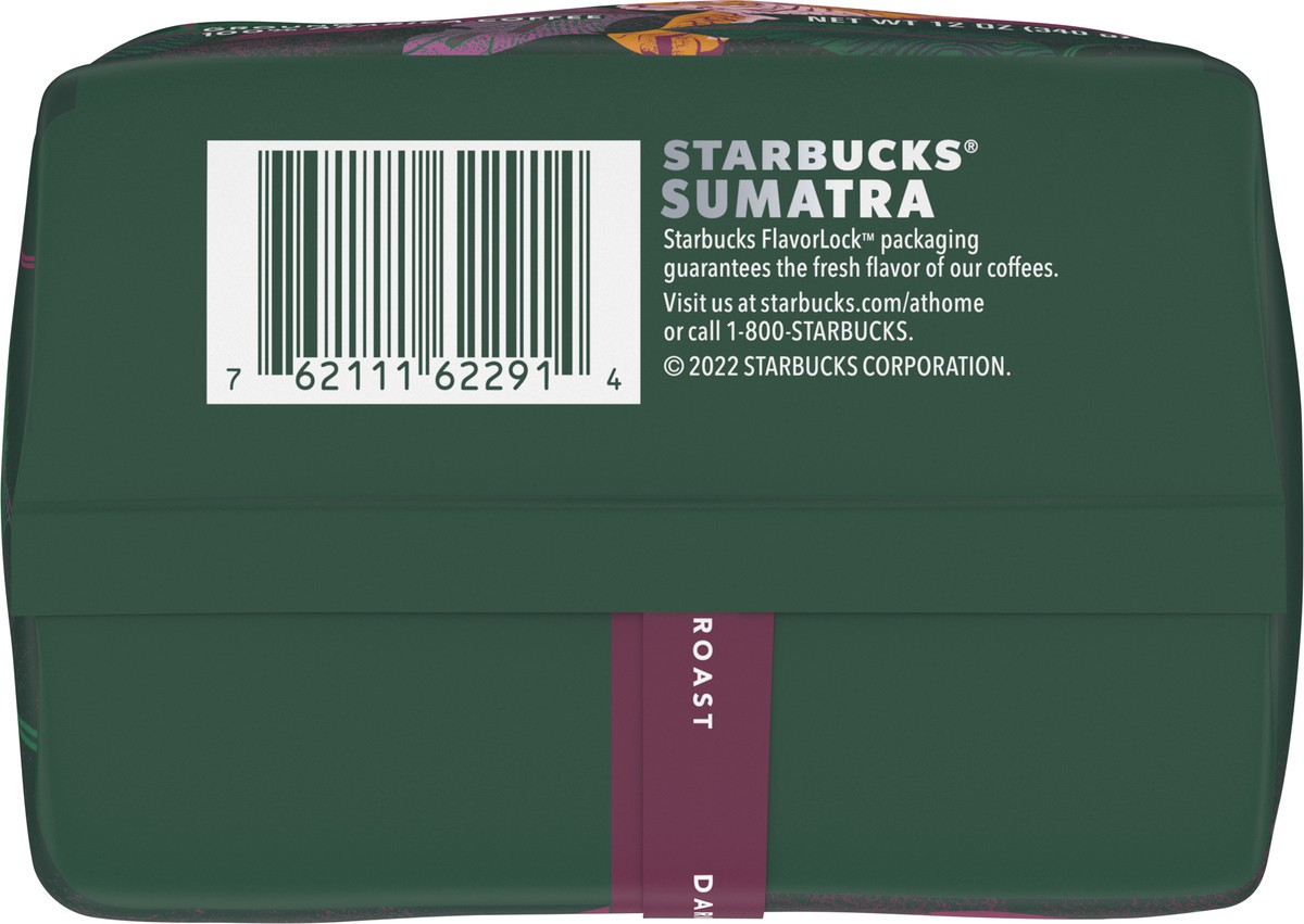 slide 3 of 9, Starbucks Sumatra Dark Roast Ground Coffee, 12 oz