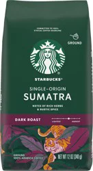 Starbucks Dark Roast Ground Coffee — Sumatra — 100% Arabica — 1 bag (12 oz.)