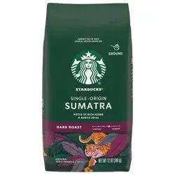 Starbucks Sumatra Dark Roast Ground Coffee - 12 oz