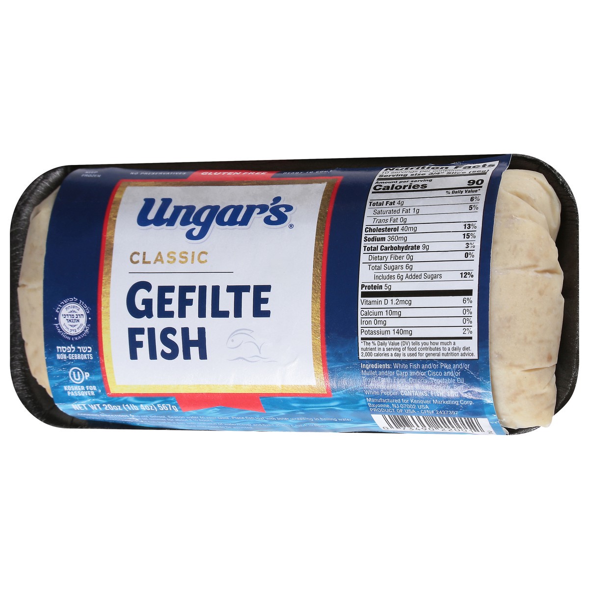 slide 3 of 9, Ungar's Classic Gefilte Fish 20 oz, 20 oz