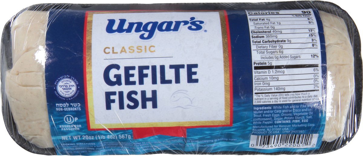 slide 6 of 9, Ungar's Classic Gefilte Fish 20 oz, 20 oz