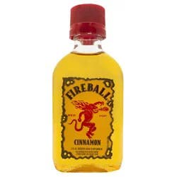 Fireball Cinnamon Malt Beverage, 50ml Plastic Bottle 33 Proof