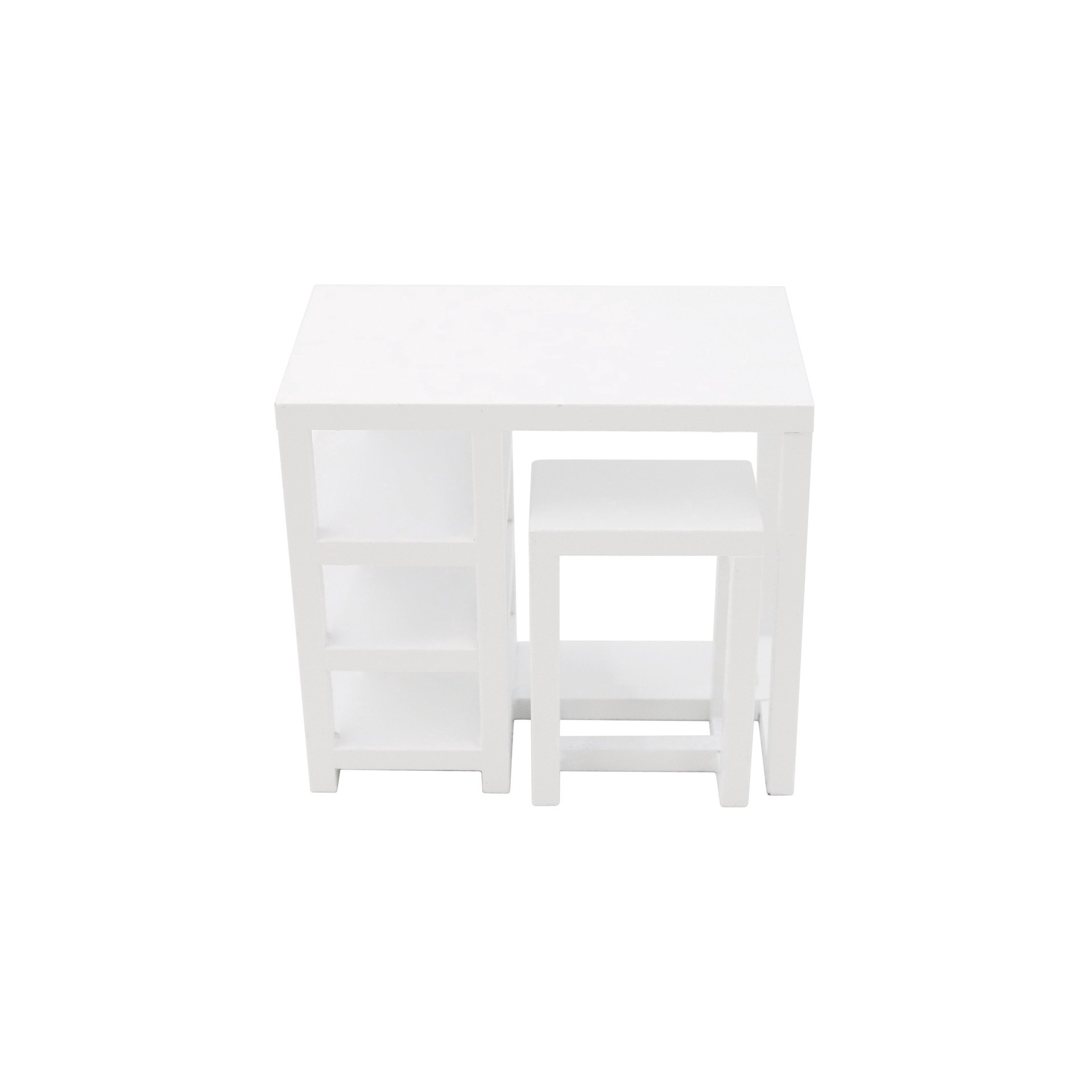 slide 3 of 4, Mini White Bar Table & Chairs Set By Make Market, 3.35 in x 1.97 in x 2.98 in