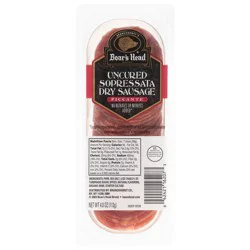 Boar's Head Uncured Sopressata Dry Sausage Piccante