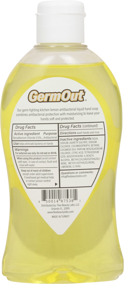 slide 7 of 12, GermOut Antibacterial Kitchen Lemon Hand Soap 11 fl oz, 11 fl oz