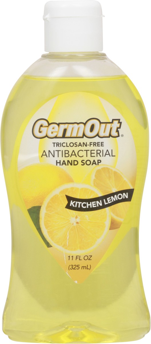 slide 1 of 12, GermOut Antibacterial Kitchen Lemon Hand Soap 11 fl oz, 11 fl oz