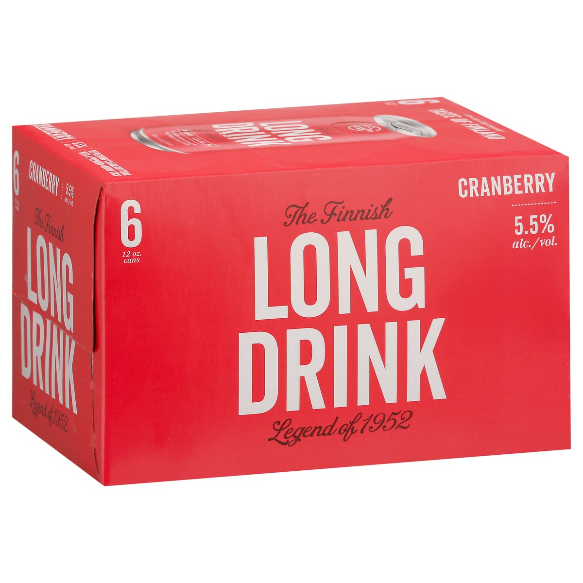 slide 8 of 9, Long Drink Cranberry Gin Cocktail 6 - 12 oz Cans, 6 ct; 355 ml