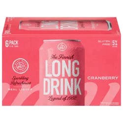 The Finnish Long Drink Gluten Free Cranberry Gin 6 - 12 oz Cans