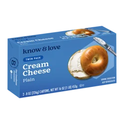 Know & Love Cream Cheese Brk 2 Pack 16 Ounces