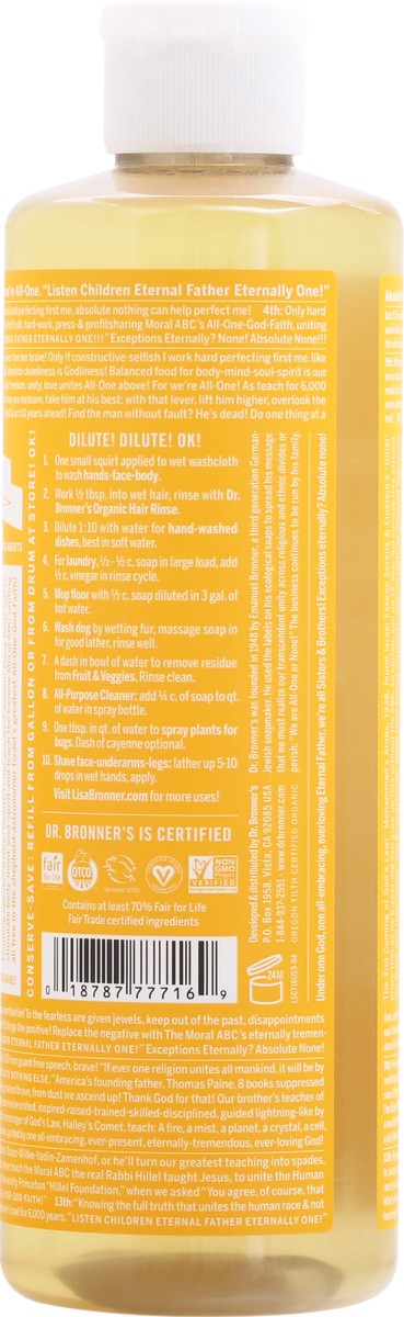 slide 7 of 9, Dr. Bronner's 18-in-1 Hemp Citrus Pure-Castile Soap 16 fl oz, 16 fl oz