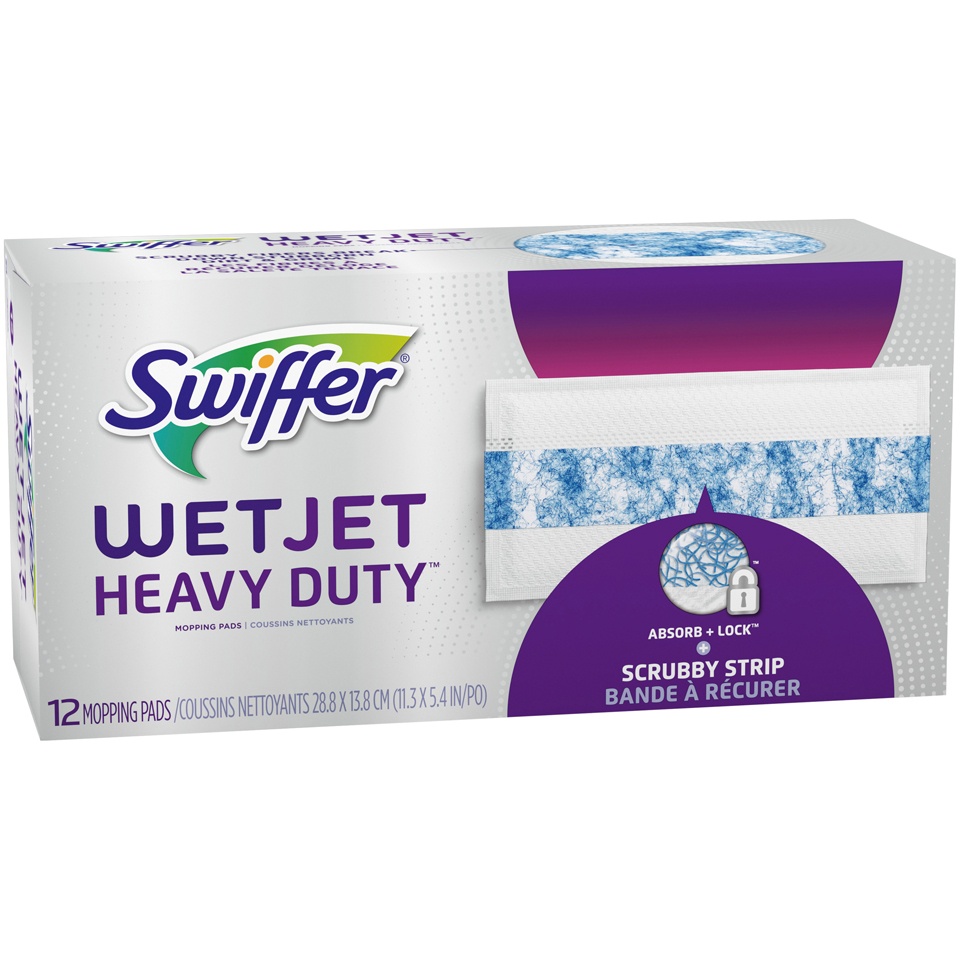 Swiffer Wet Jet Mopping Pads With Mr. Clean Magic Eraser Scrubbing