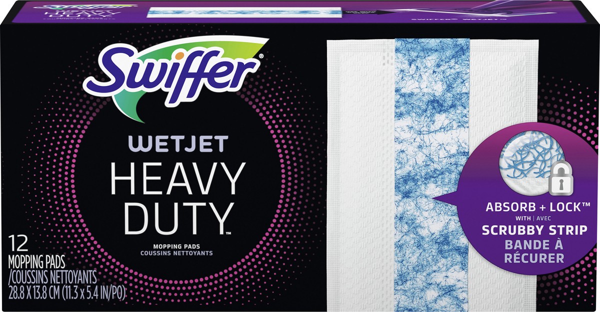 slide 2 of 3, Swiffer Wet Jet Heavy Duty Mopping Pads 12 ea, 12 ct