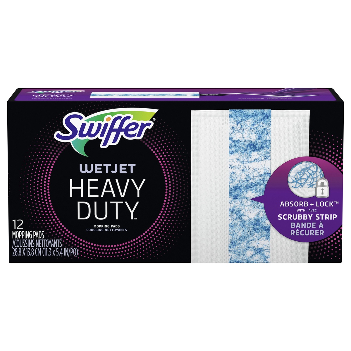slide 1 of 1, Swiffer Wet Jet Heavy Duty Mopping Pads 12 ea, 12 ct